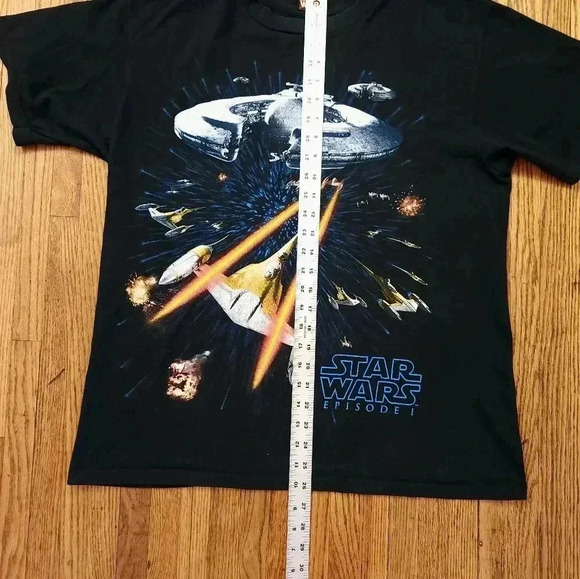 Vintage Star Wars Episode 1 Mens T-Shirt Size L Made in USA Vtg  All Over Print - Picture 5 of 6